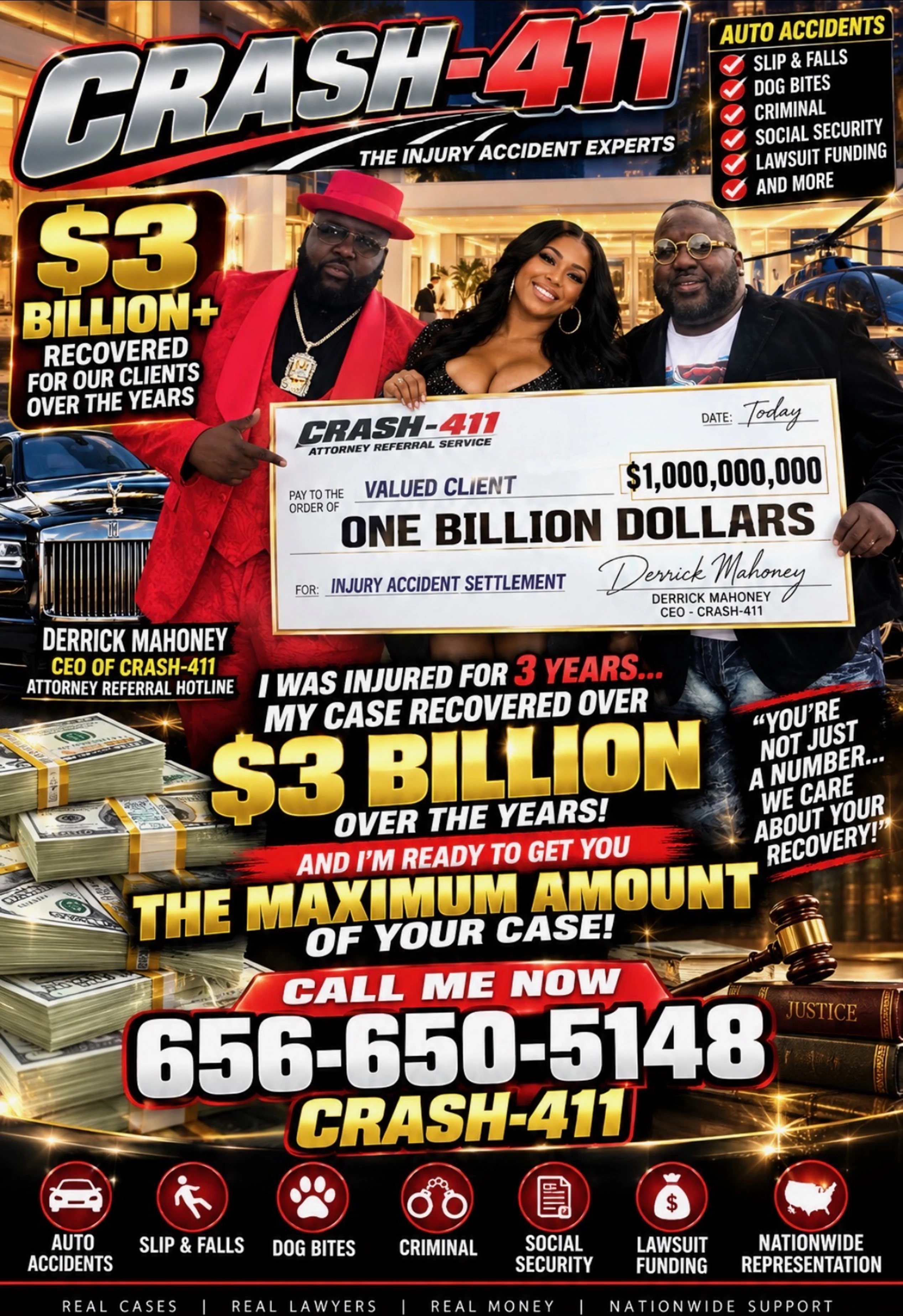 Crash 411 injury referral flyer