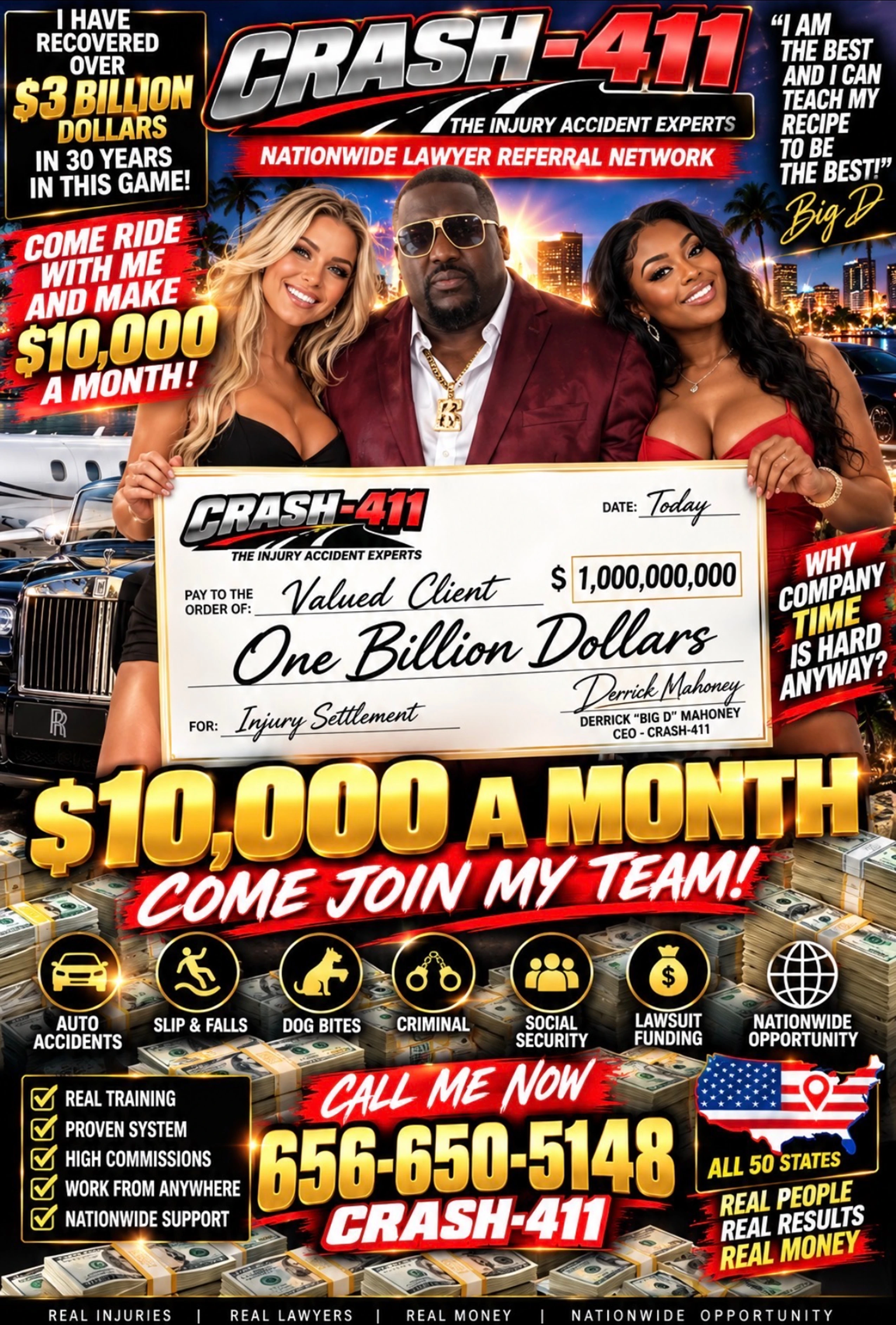 Crash 411 representative recruitment poster